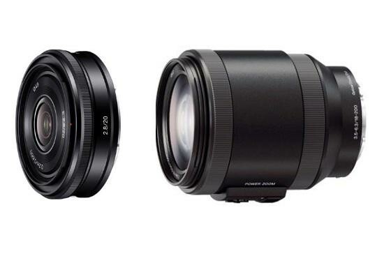 Sony präsentiert mit dem E 20mm F2.8 und dem E PZ18-200mm F3.5-6.3 OSS zwei neue E-Mount-Objektive. (Bilder: Sony, Montage: netzwelt) Sony präsentiert mit dem E 20mm F2.8 und dem E PZ18-200mm F3.5-6.3 OSS zwei neue E-Mount-Objektive. (Bilder: Sony, Montage: netzwelt)