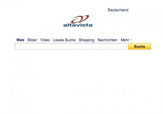 Suchmaschine Altavista: Am 8. Juli schaltet Yahoo den Dienst ab. (Bild: Screenshot) Suchmaschine Altavista: Am 8. Juli schaltet Yahoo den Dienst ab. (Bild: Screenshot)