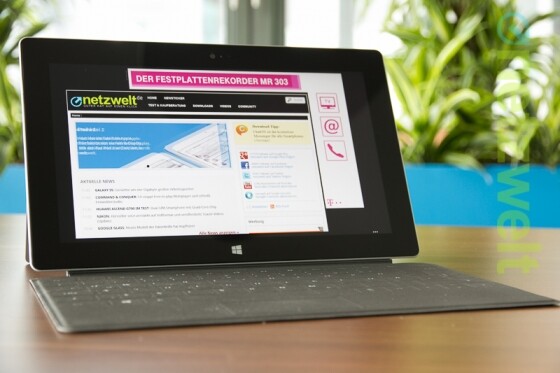 Surface 2 kommt ohne das Kürzel RT im Namen aus. (Bild: netzwelt) Surface 2 kommt ohne das Kürzel RT im Namen aus. (Bild: netzwelt)