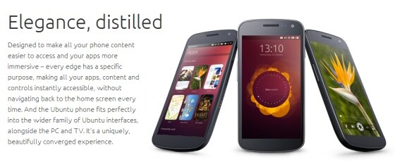 Ubuntu for Phones wird fast vollständig ohne Buttons gesteuert. (Bild: Screenshot ubuntu.com) Ubuntu for Phones wird fast vollständig ohne Buttons gesteuert. (Bild: Screenshot ubuntu.com)