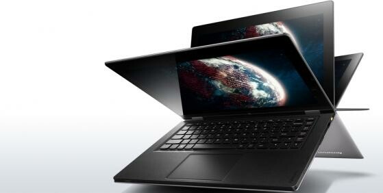 Vor und zurück: Dank 360-Grad-Scharniere lassen sich verschiedene Betriebsmodi realisieren. (Bild: Lenovo) Vor und zurück: Dank 360-Grad-Scharniere lassen sich verschiedene Betriebsmodi realisieren. (Bild: Lenovo)