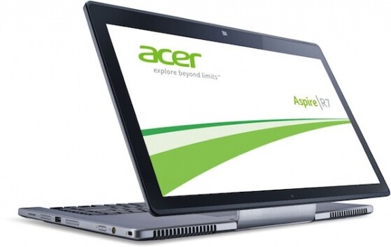 Walk Like An Egyptian: Das Acer Aspire R7 ist eines der derzeit ungewöhnlichsten Notebooks. (Bild: Acer) Walk Like An Egyptian: Das Acer Aspire R7 ist eines der derzeit ungewöhnlichsten Notebooks. (Bild: Acer)