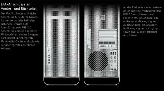 Wegen zu großer Lüftergitter, bald nicht mehr in der EU erhältlich: Apple Mac Pro (Bild: Apple.de) Wegen zu großer Lüftergitter, bald nicht mehr in der EU erhältlich: Apple Mac Pro (Bild: Apple.de)