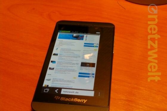 Das Z10 ist das erste BlackBerry 10-Smartphone. (Bild: netzwelt) Das Z10 ist das erste BlackBerry 10-Smartphone. (Bild: netzwelt)