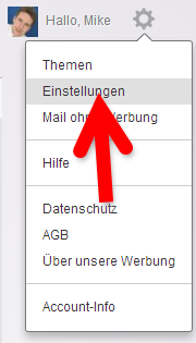 Einstellungen des Yahoo!-Accounts aufrufen. (Bild: Screenshot) Einstellungen des Yahoo!-Accounts aufrufen. (Bild: Screenshot)
