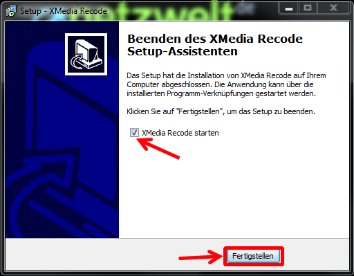 Installationassistenten beenden. (Bild: Screenshot) Installationassistenten beenden. (Bild: Screenshot)