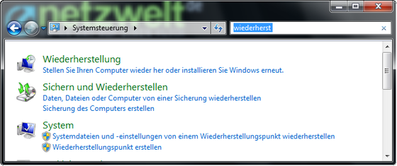 Die Systemwiederherstellung von Windows funktioniert wie eine Zeitmaschine und setzt Ihren Computer in die Vergangenheit zurück. (Bild: Screenshot) Die Systemwiederherstellung von Windows funktioniert wie eine Zeitmaschine und setzt Ihren Computer in die Vergangenheit zurück. (Bild: Screenshot)
