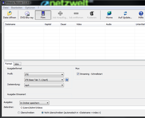 Mit XMedia Recode wandeln Sie nicht nur Videos in andere Formate um. Auch als Bearbeitungssoftware können Sie das Programm nutzen. (Bild: Screenshot) Mit XMedia Recode wandeln Sie nicht nur Videos in andere Formate um. Auch als Bearbeitungssoftware können Sie das Programm nutzen. (Bild: Screenshot)