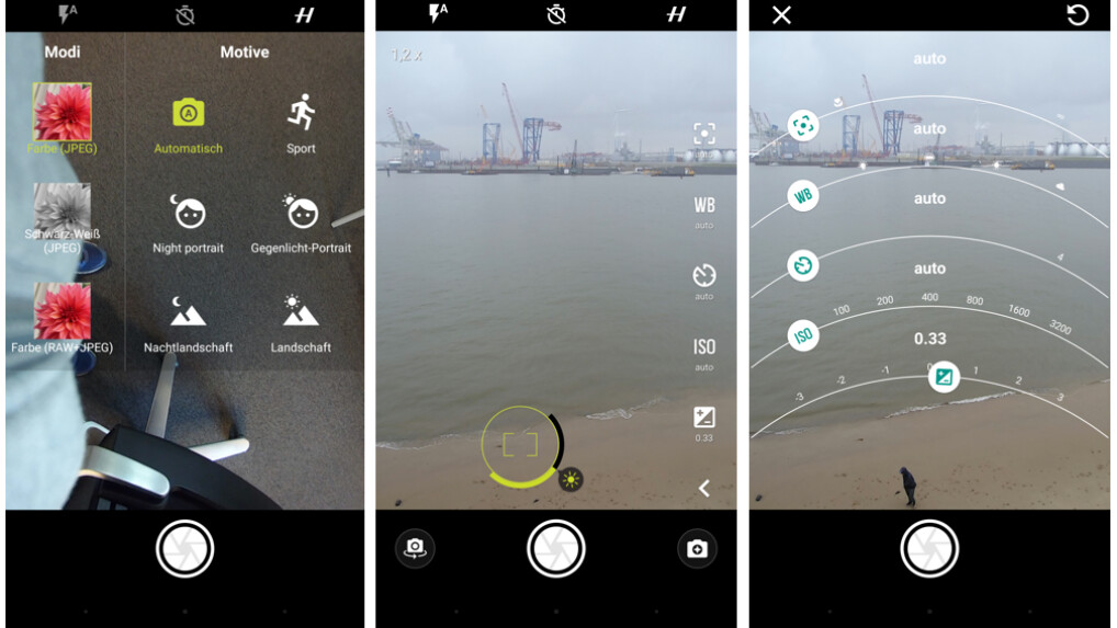 Die Kamera-App der Moto Z (Play) bietet einen "Profi-Modus".
