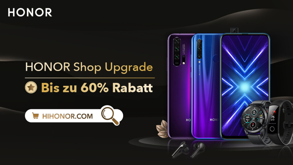 Honor advertises its refurbished stores with discounts of up to 60%.