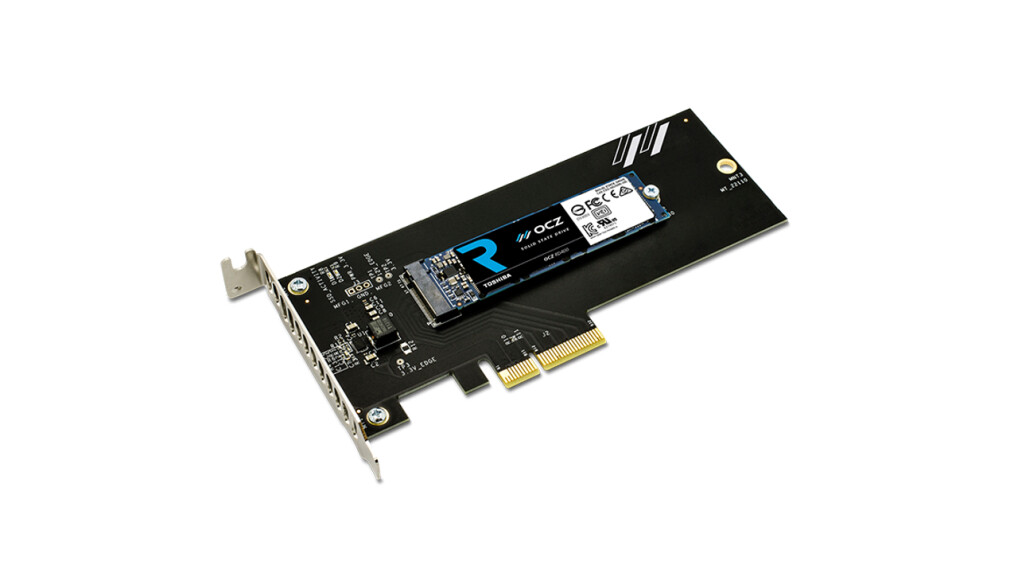 Die RD400 von OCZ ist eine M.2-SSD inklusive PCIe-Adapter.