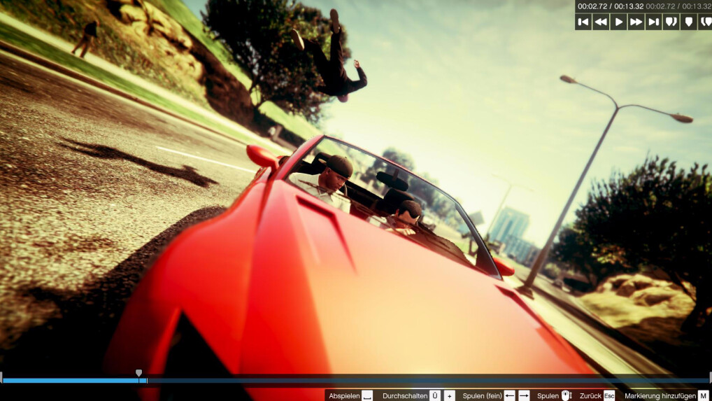 Meine Versuche im Rockstar Editor kratzten sicherlich nur an der Oberfläche der Möglichkeiten, meine Unfälle schnittig zu inszenieren hat trotzdem Spaß gemacht.