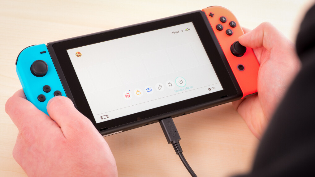 Der Home-Bildschirm der Switch ist schlicht gehalten.