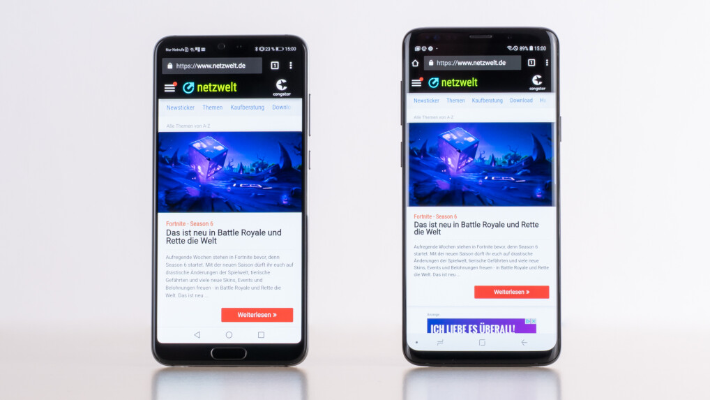 Huawei P20 Pro, Samsung Galaxy S9+ 3