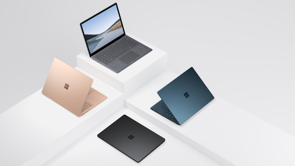 Different versions of Microsoft Surface Laptop 3.