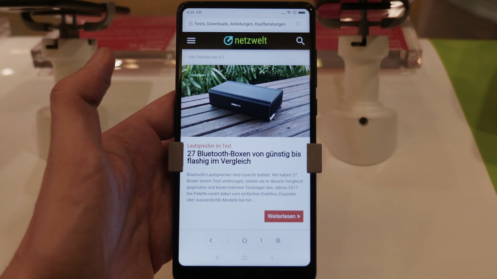 Das Xiaomi Mi Mix 2 sieht unverändert schick aus.