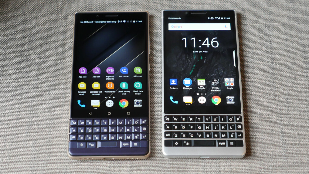 BlackBerry Key2 LE (links) vs. Key2