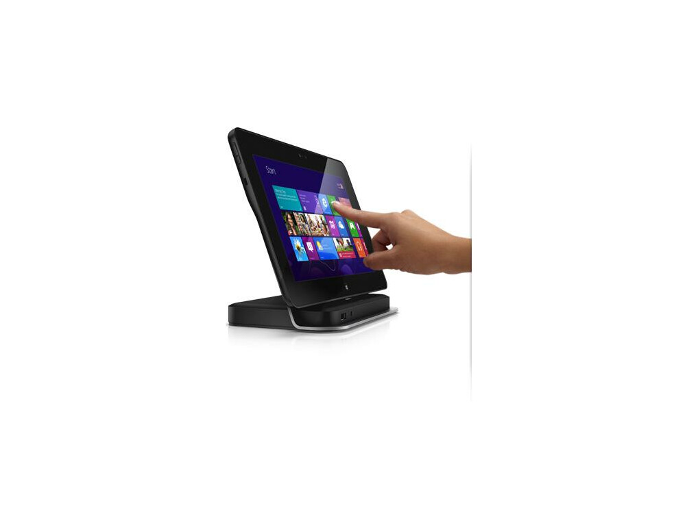 Gegen Aufpreis liefert Dell eine sicherlich praktische Dockingstation für das Tablet mit.