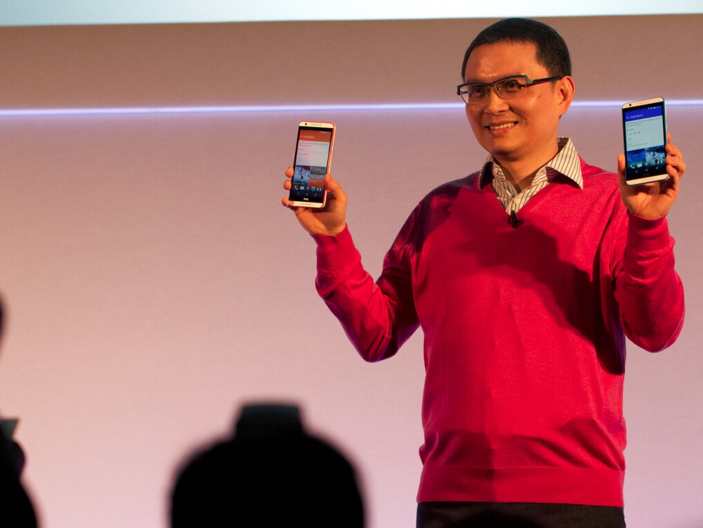 HTCs Finanzchef Chialin Chang stellte das Desire 820 auf der IFA in Berlin vor.
