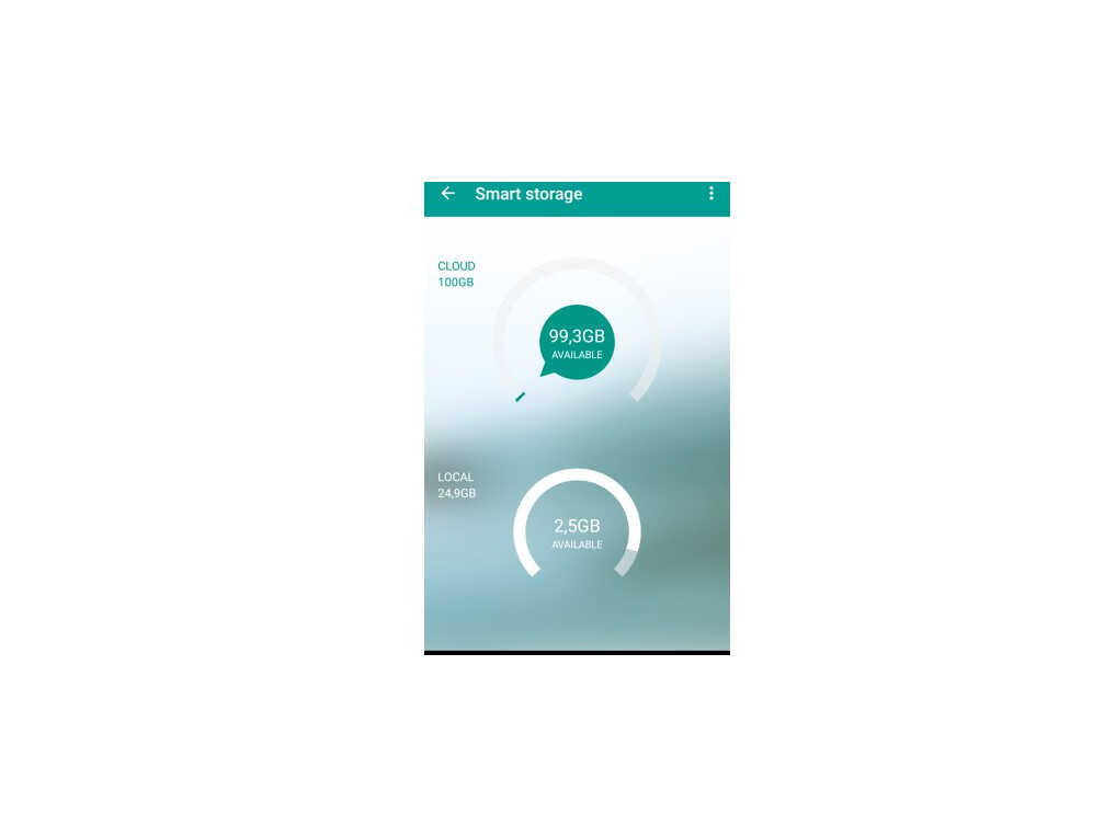 Smart Storage-Einstellung des Nextbit Robin.