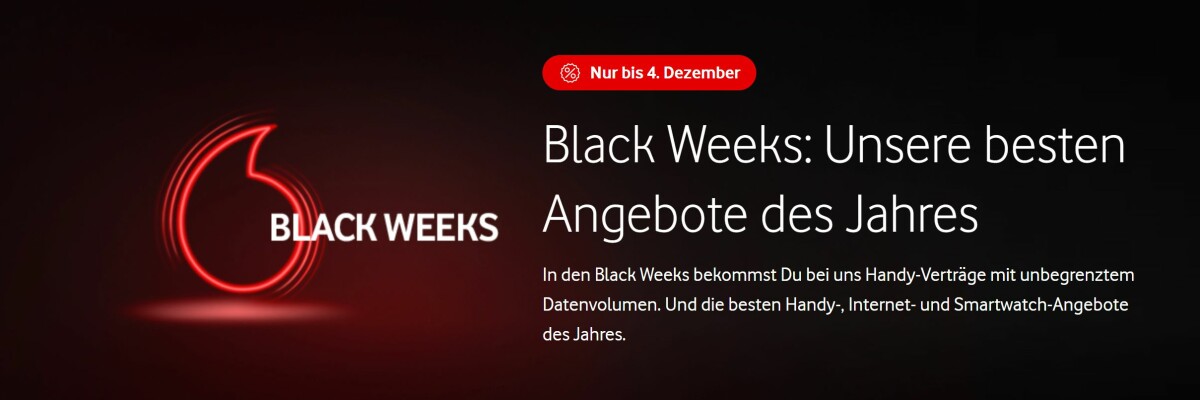 Black Week at Vodafone: Best Angebote des Jahres