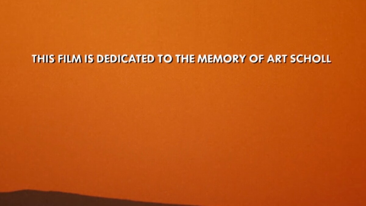 In the credits of "Top Gun" the late Art Scholl is remembered.