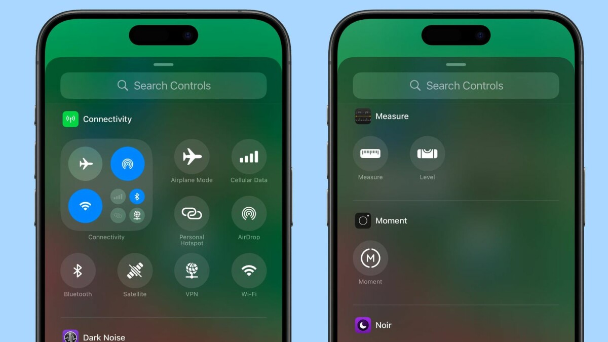 Das Controllcenter lässt sich individual gestalten seit iOS 18, mit iOS 18.1 gibt is eine weiter neue Einstellung.