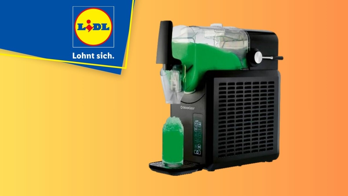 Die Silvercrest Slush-Eismaschine könnt ihr derzeit günstiger bei Lidl kaufen.