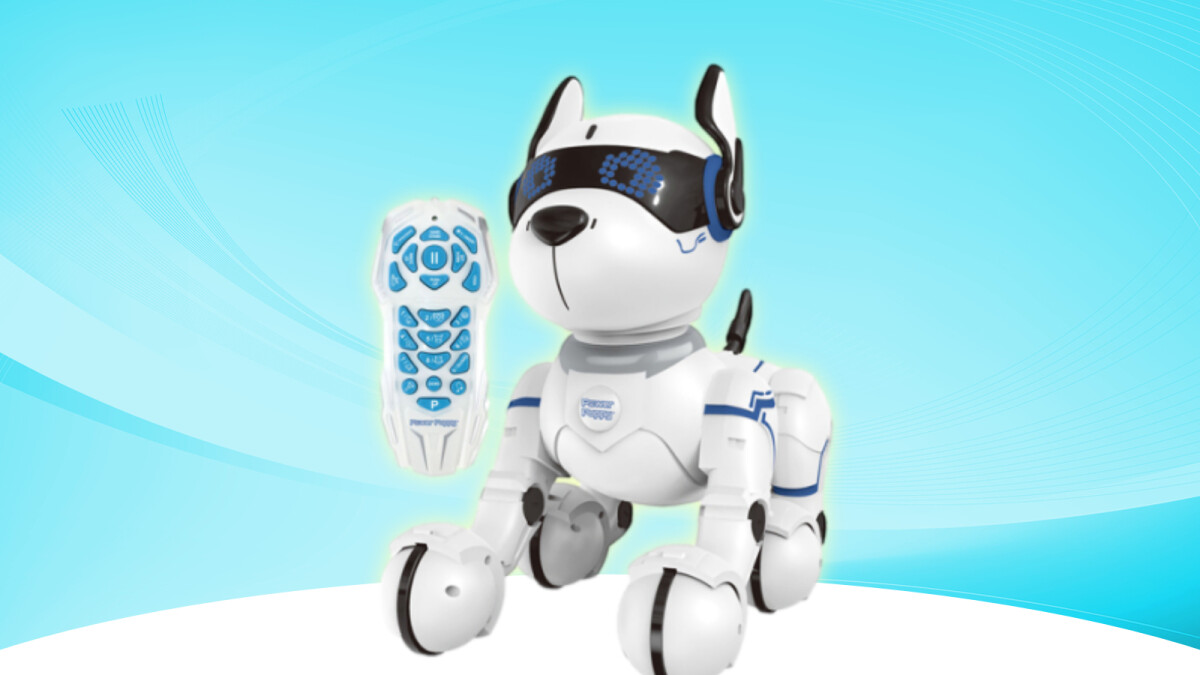 Power Puppy, the Lexibook Spielzeug-Roboterhund, is active at Aldi at Angebot erhältlich.