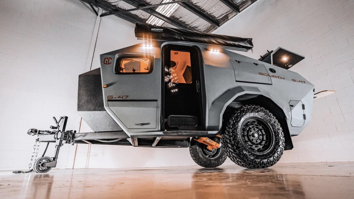 Da macht eine Schramme nichts aus: Offroad-Wohnwagen von Goliath. 