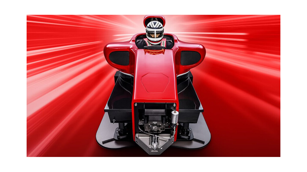 Der Formel-1-Simulator von Cranfield soll ein realistisches Renngefühl vermitteln.