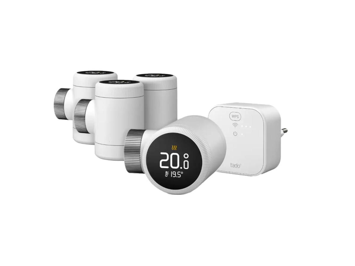 tado Starter Kit Smart Radiator Thermostat X - Set of 4 + Bridge