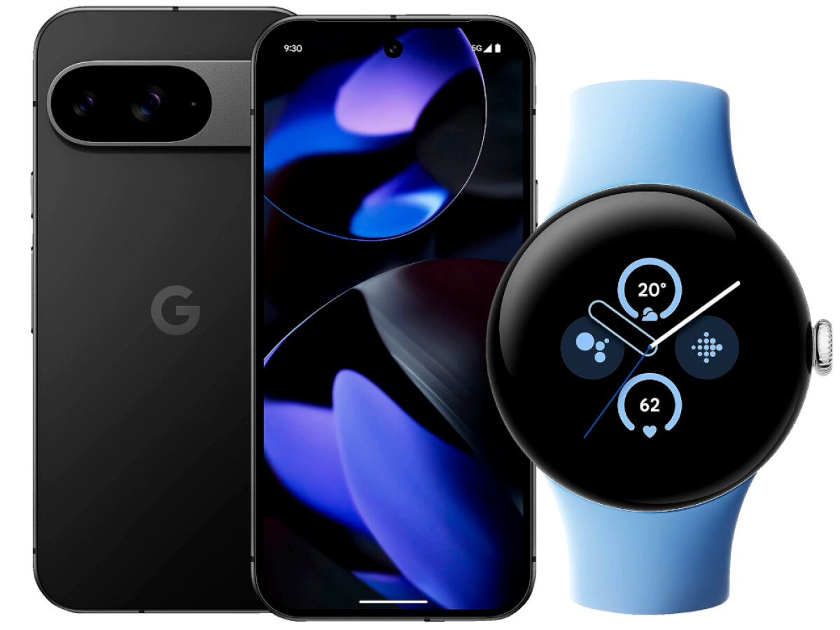 Google Pixel 9 mit Google Pixel Watch 2
