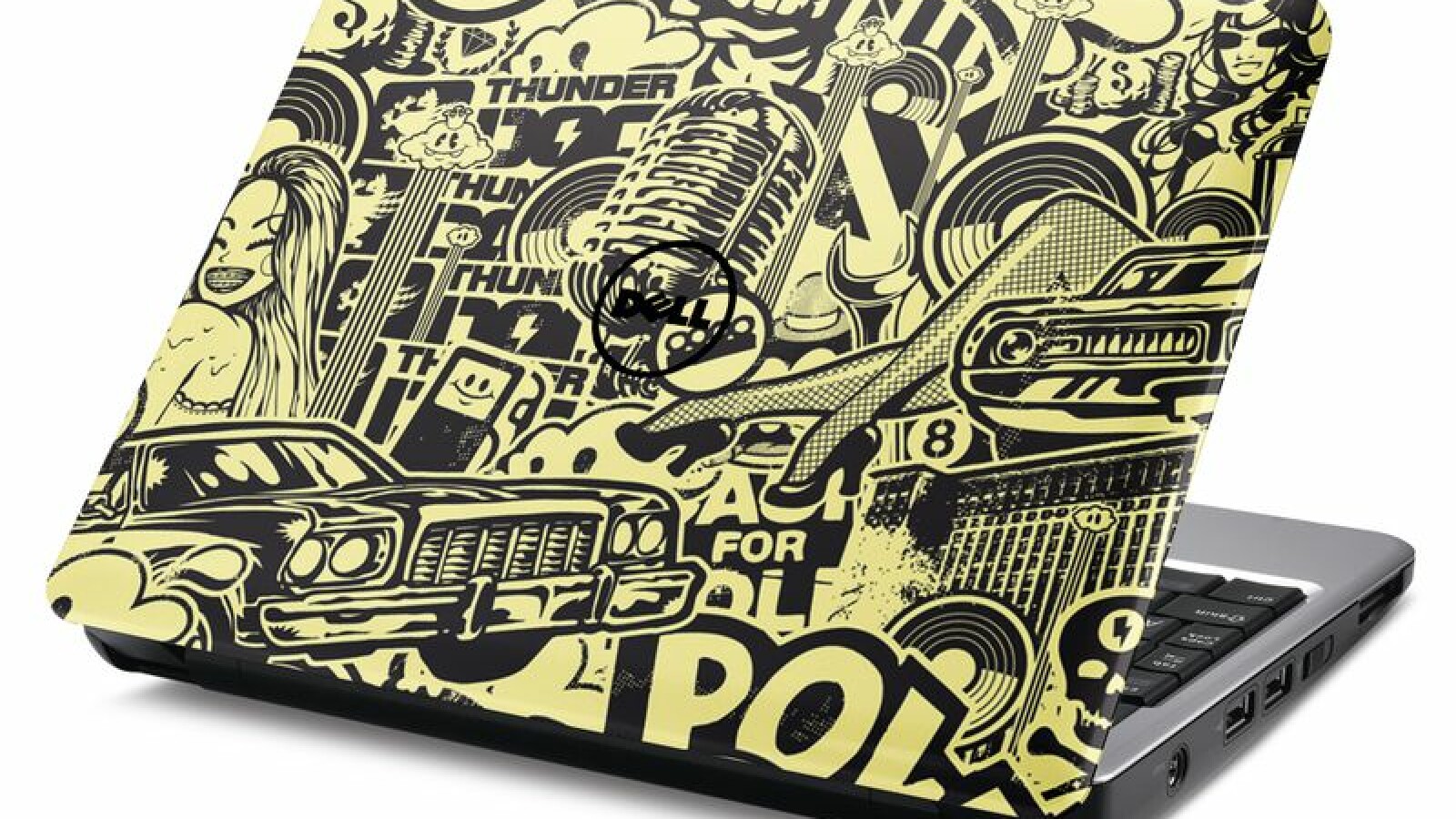 An der technischen Ausstattung ändert Dell nichts im Vergleich zu den Netbooks mit einfarbigen Gehäuse.