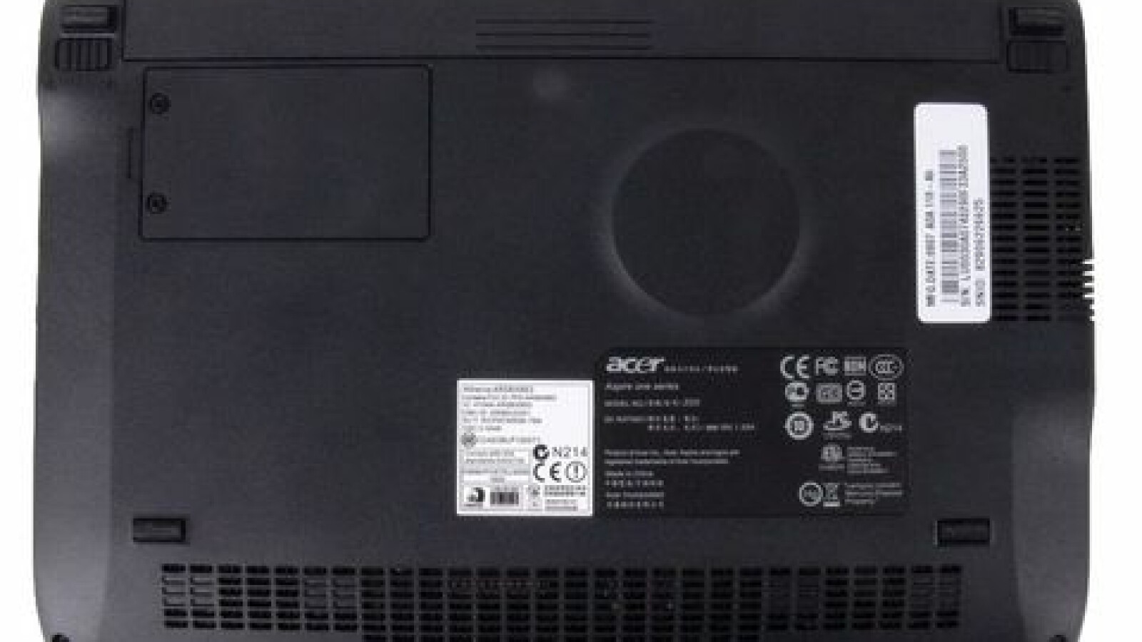 Das Netbook von unten.