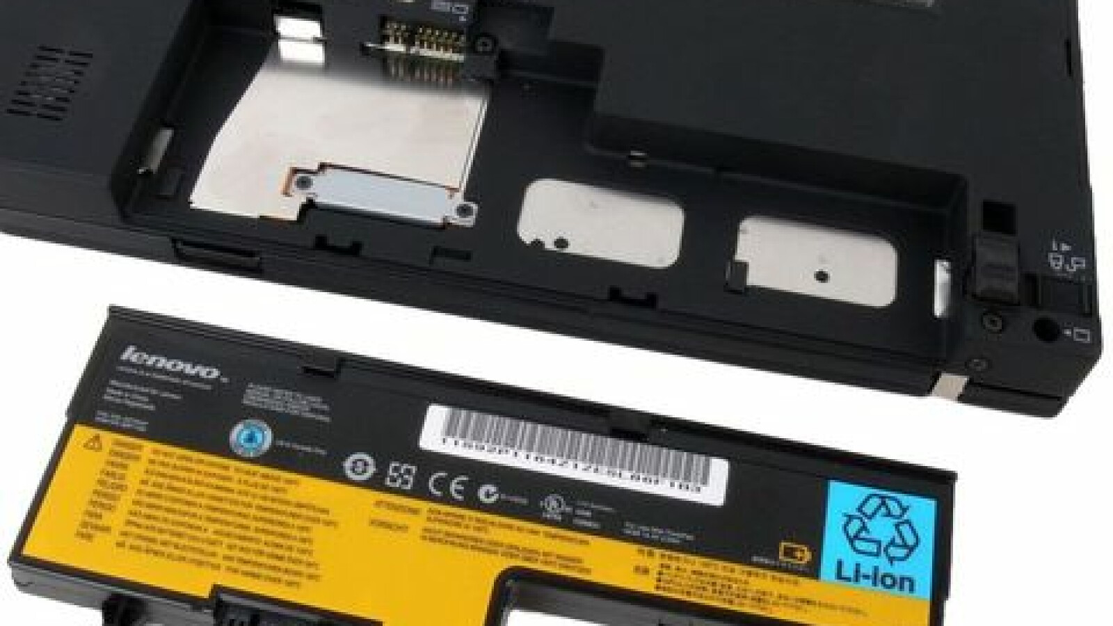 Gruppenbild mit Akku (vier Zellen).