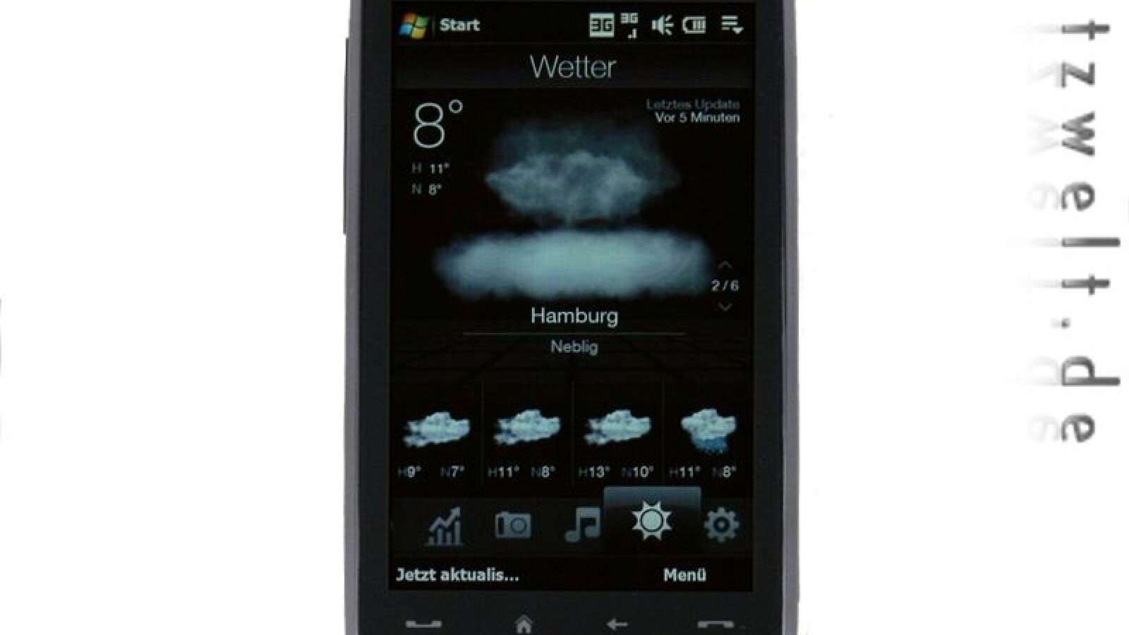 Die Wettervorhersage ist ein optisches Highlight.