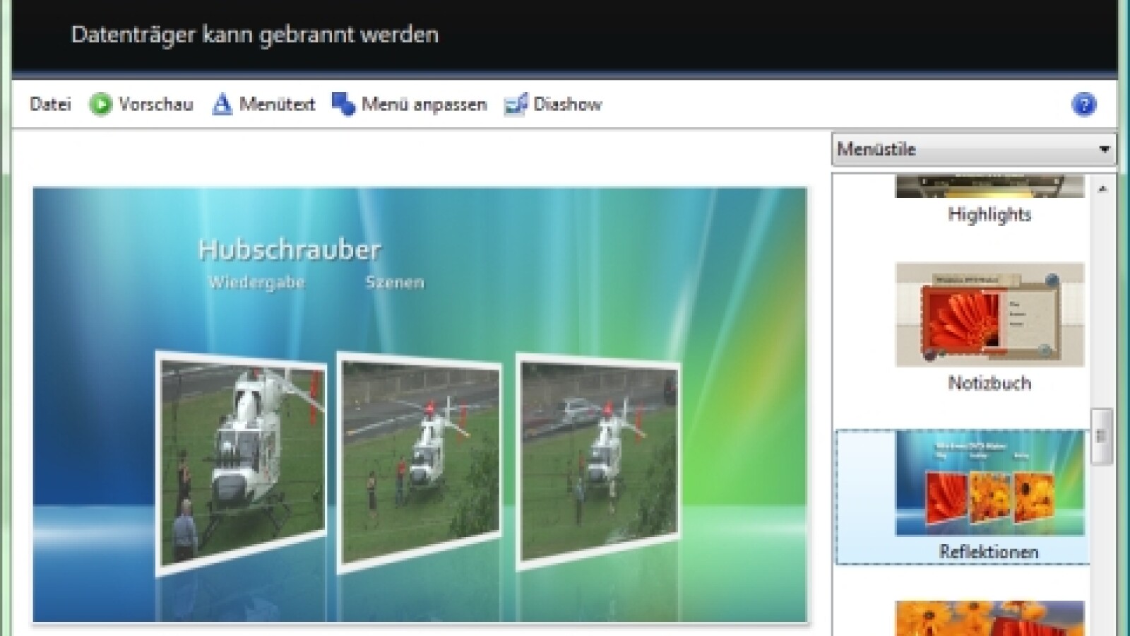 Verschiedene Stile zur Auswahl