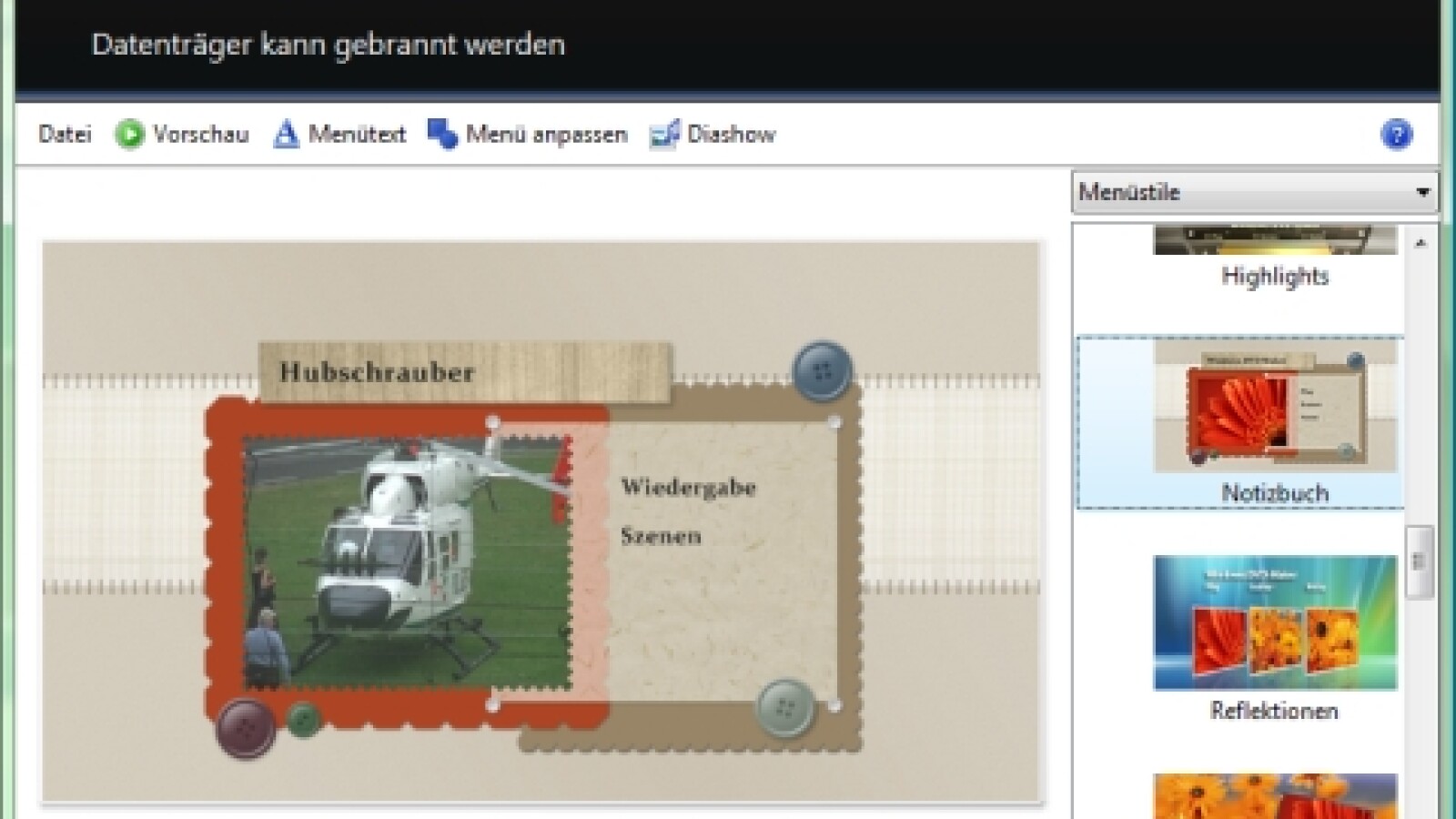 Verschiedene Stile zur Auswahl