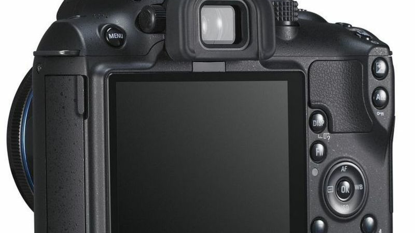 Von Hinten sieht die Kamera aus wie eine DSLR.