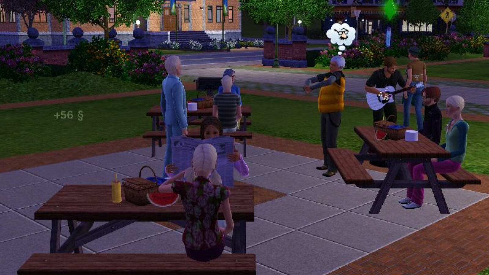 Die Sims 3: Grillen und Feiern mit Freunden.