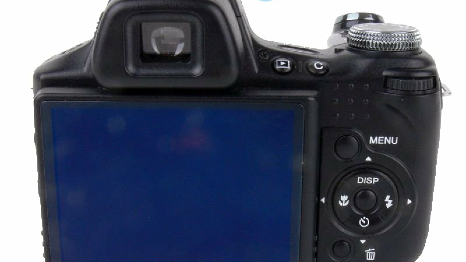 Übersichtliche Kamerarückseite mit ausreichend großer Daumenablage.