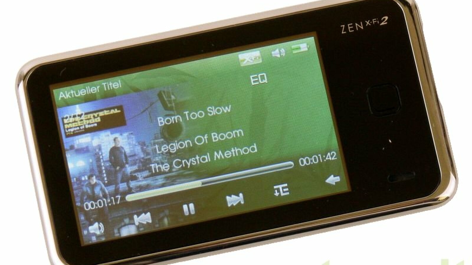 Der Zen X-Fi2 ist der erste MP3-Player von Creative, der über ein Touchscreen gesteuert wird.
