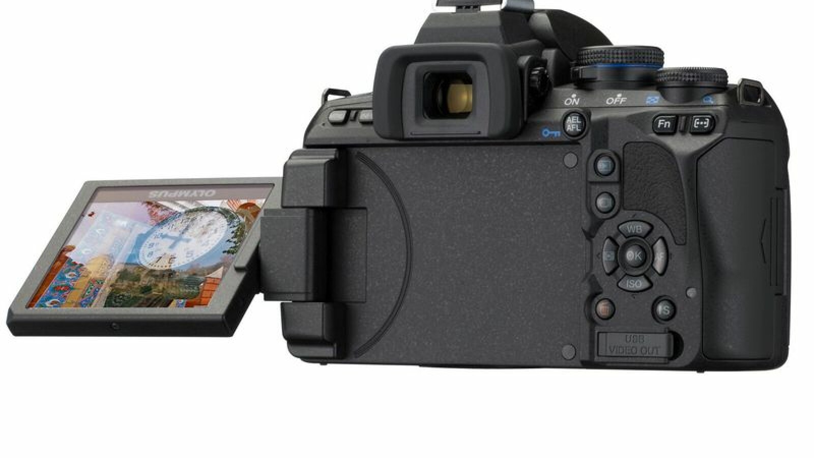Bei einer Spiegelreflexkamera ist ein beweglicher Monitor eine Besonderheit.