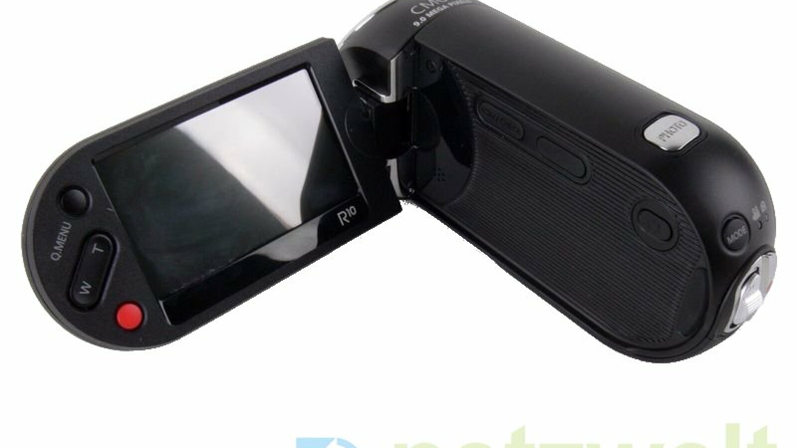 Der 2,7 Zoll große Touchscreen ist beweglich und dient als Sucher.