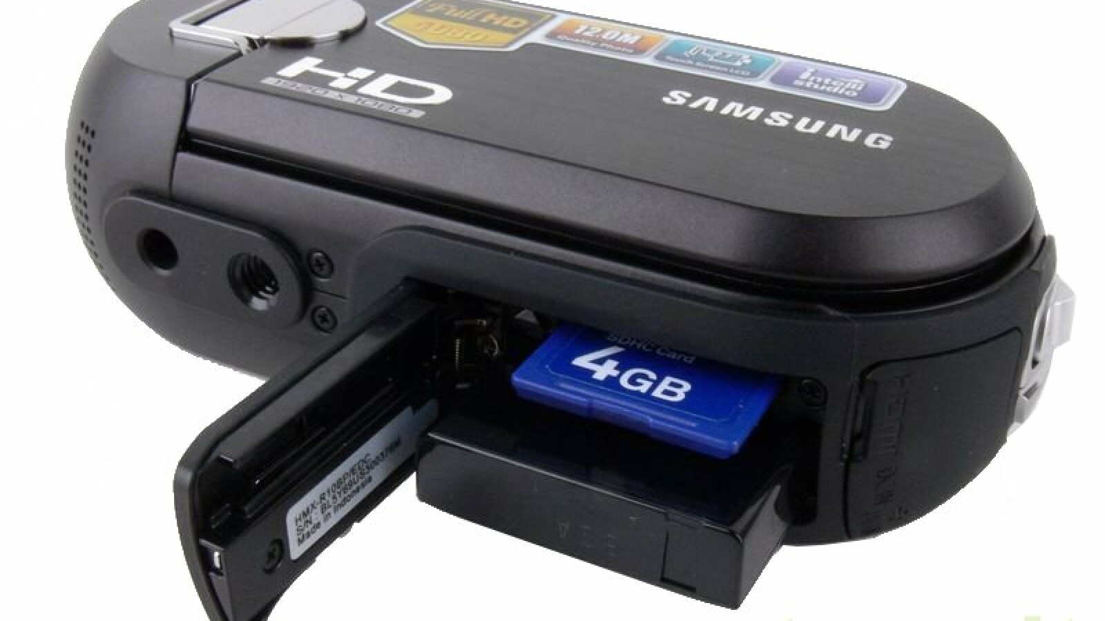 Lithium-Ionen-Akku und SD- oder SDHC-Speicherkarte.