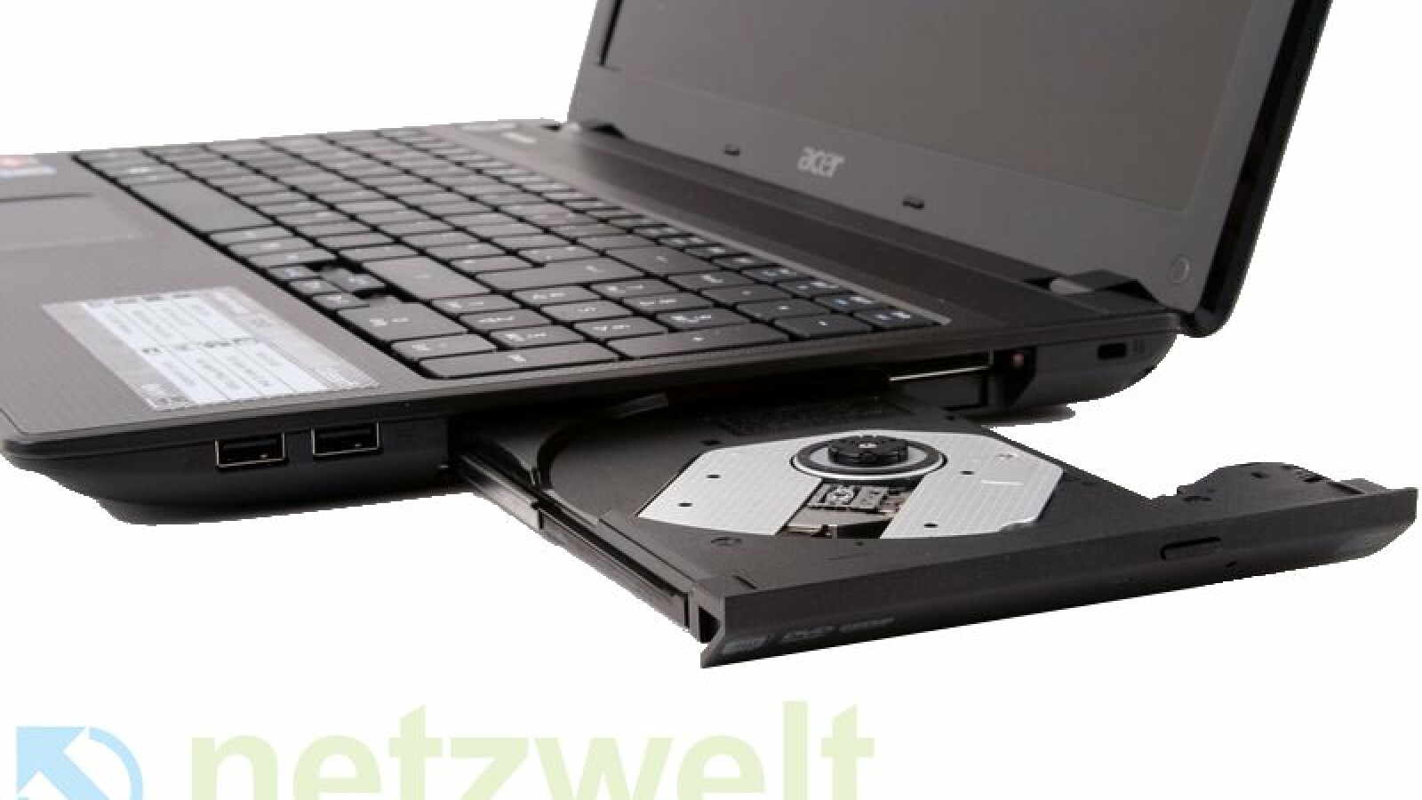 DVD-Brenner und zwei USB-Anschlüsse.