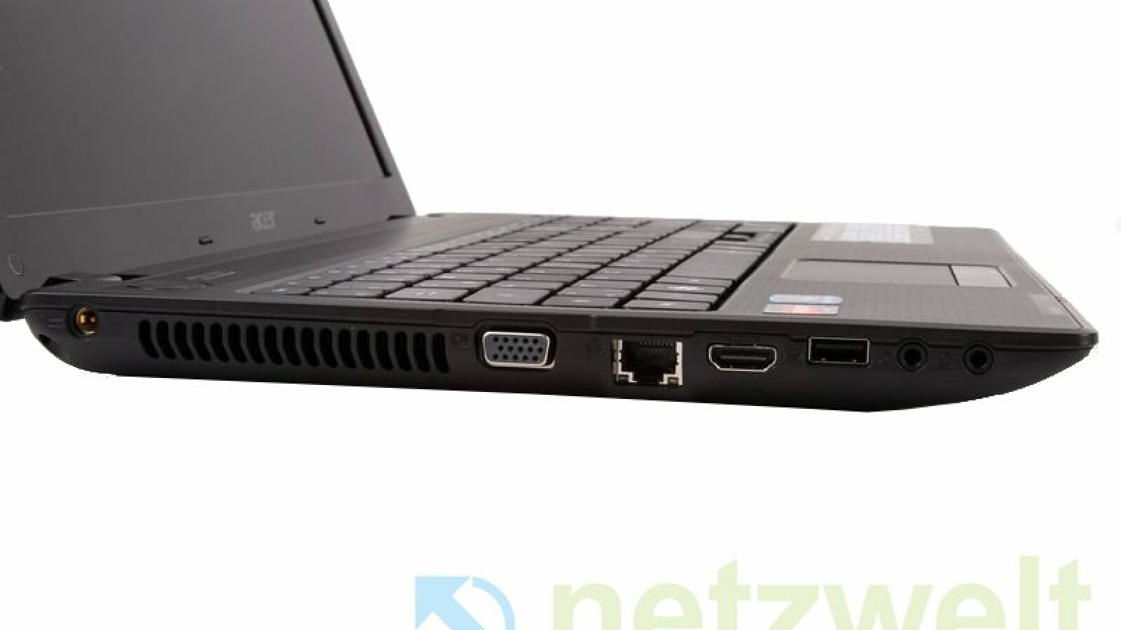 VGA-, LAN-, HDMI-, USB- und die zwei Audio-Anschlüsse.