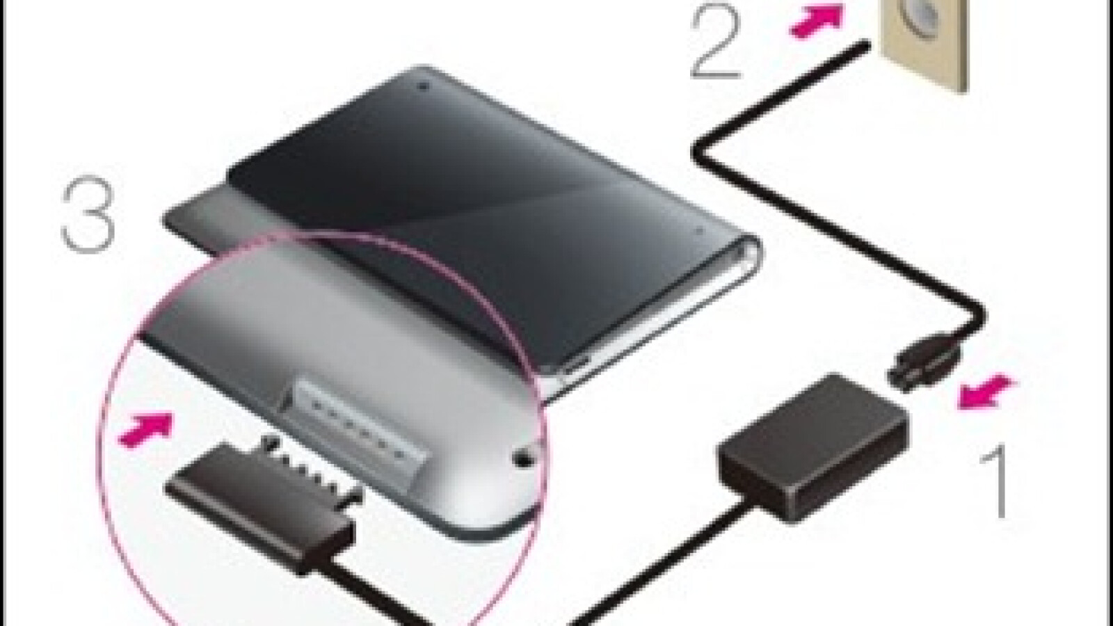 Geladen werden die Tablets über einen proprietären Anschluss. (Bild: Carrypad.com)