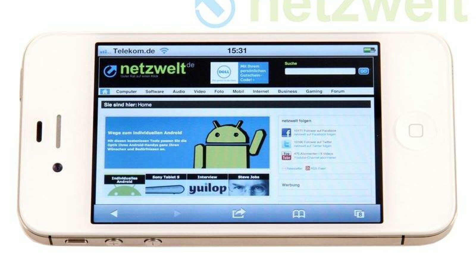 Besonders beim Surfen hängt das iPhone die Konkurrenz in Sachen Geschwindigkeit ab.